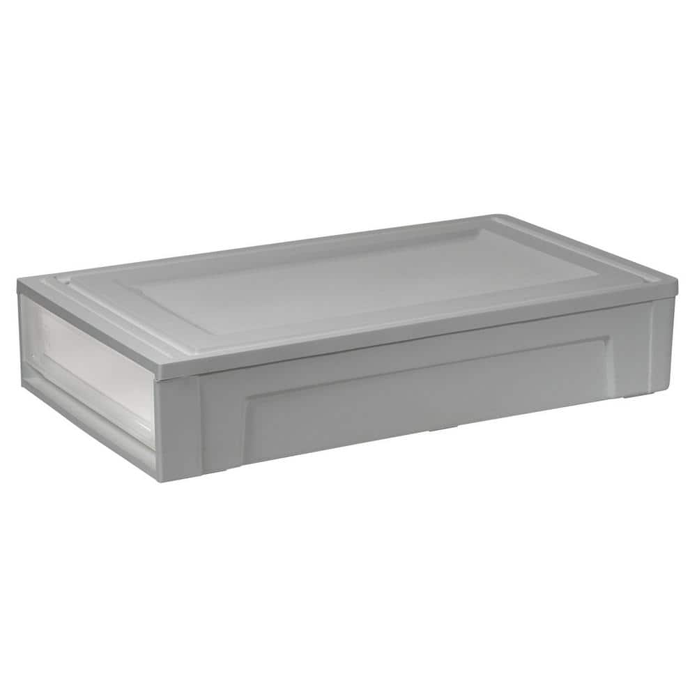 27.5 Qt./6.9 Gal. Under Bed Storage with Pullout Drawer, Gray price history on PriceWatchPro