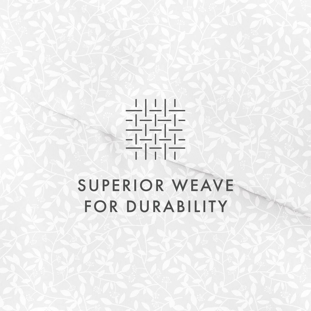 Gray Vine Trellis King Microfiber Duvet Cover Set