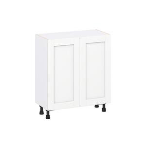 Milton 30 in. W x 14 in. D x 34.5 in. H Assembled Shaker Full Height Doors Base Kitchen Cabinet in Bright White