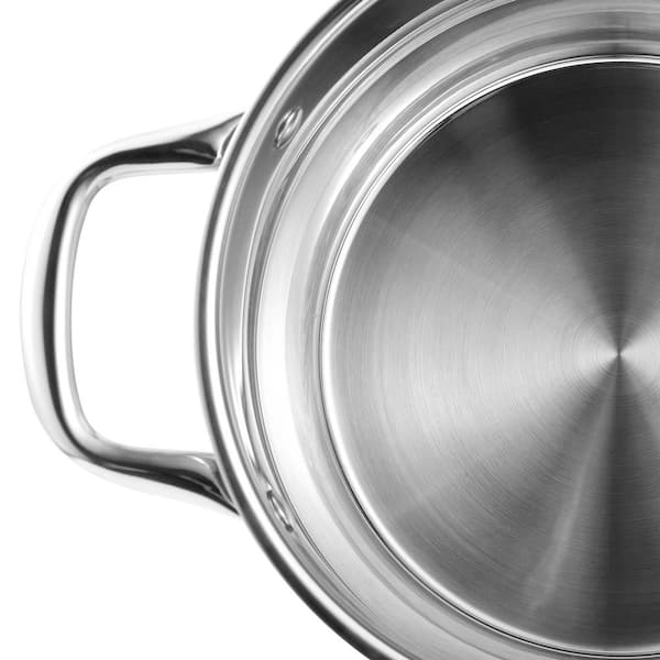 Bergner 8-Quart Dutch Oven Stainless Steel Dishwasher Safe Induction Ready  with Lid - On Sale - Bed Bath & Beyond - 35727660