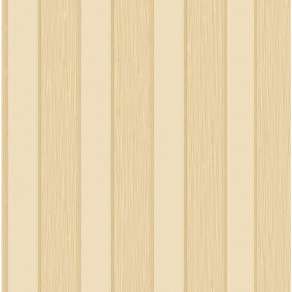 Unbranded Ornamenta 2 Beige/Gold Classic Stripe Design Non-Pasted Vinyl on Paper Material Wallpaper Roll (Covers 57.75 sq. ft..)