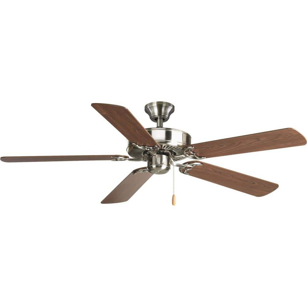AirPro 52" Brushed Nickel Ceiling Fan with Reversible Blades