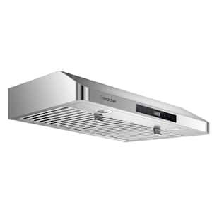 30 in. 700CFM Ducted Under Cabinet Range Hood with Touch Display, LED Lights, and Permanent Filters in Stainless Steel