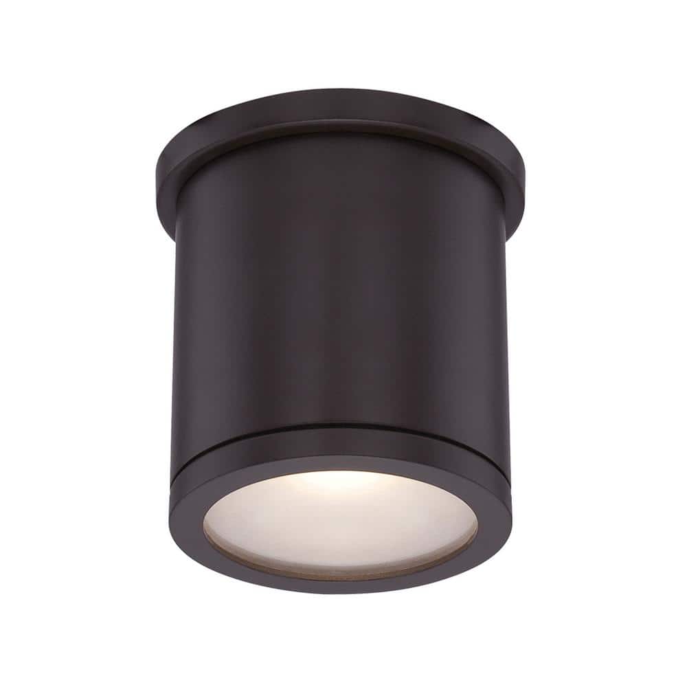 Bronze Aluminum LED Indoor/Outdoor Flush Mount Light