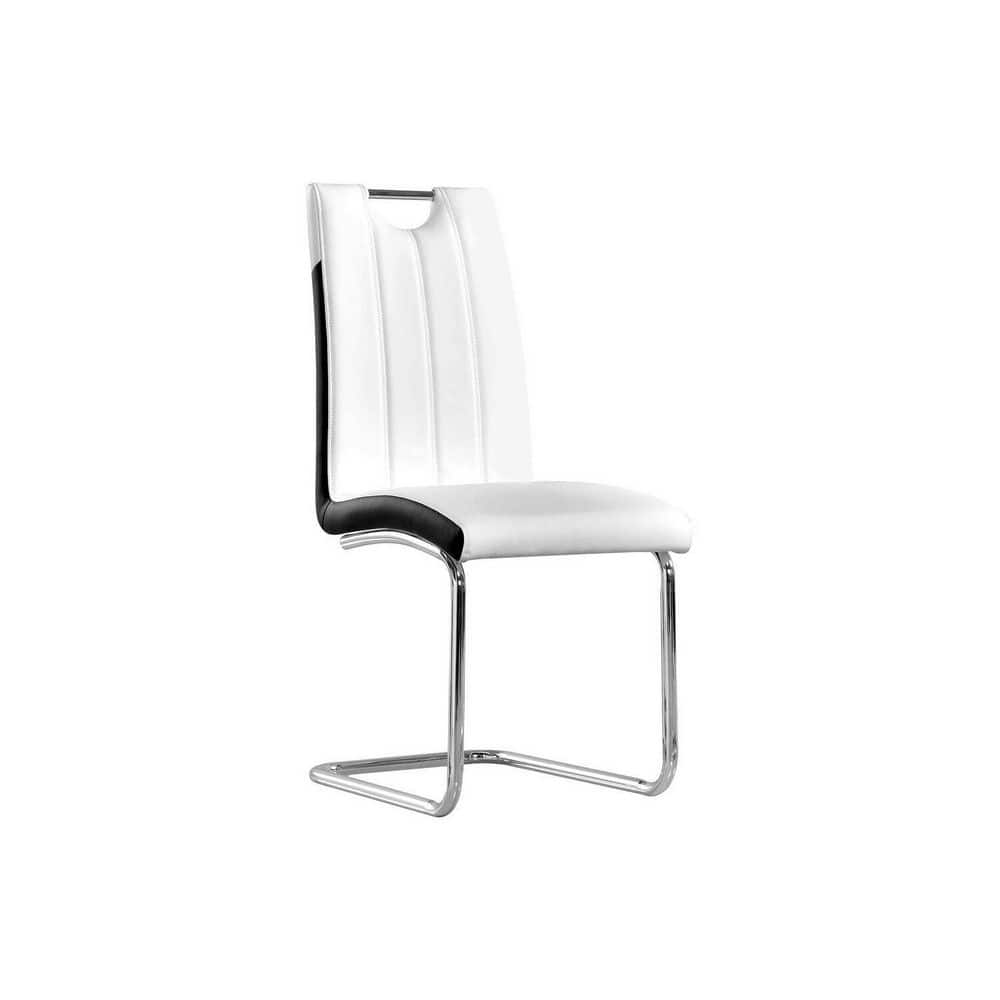 30.5 in.H White and Black Upholstered High Back Armless Side Chair Set of 2 price history on PriceWatchPro