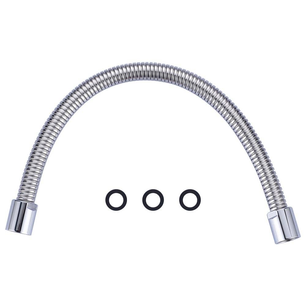 18.5 Inch Polished Chrome Stainless Steel Kitchen Sink Sprayer Hose