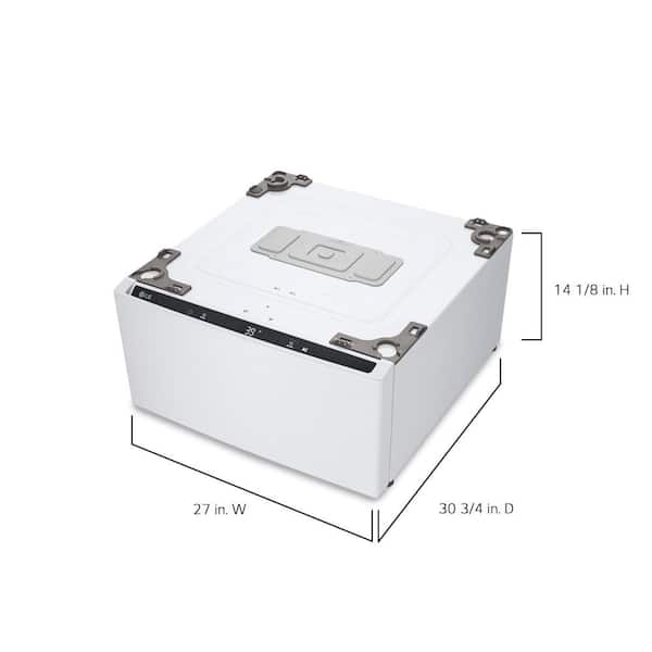  LG Lavadora de pedestal blanca SideKick de 27 :  Electrodomésticos