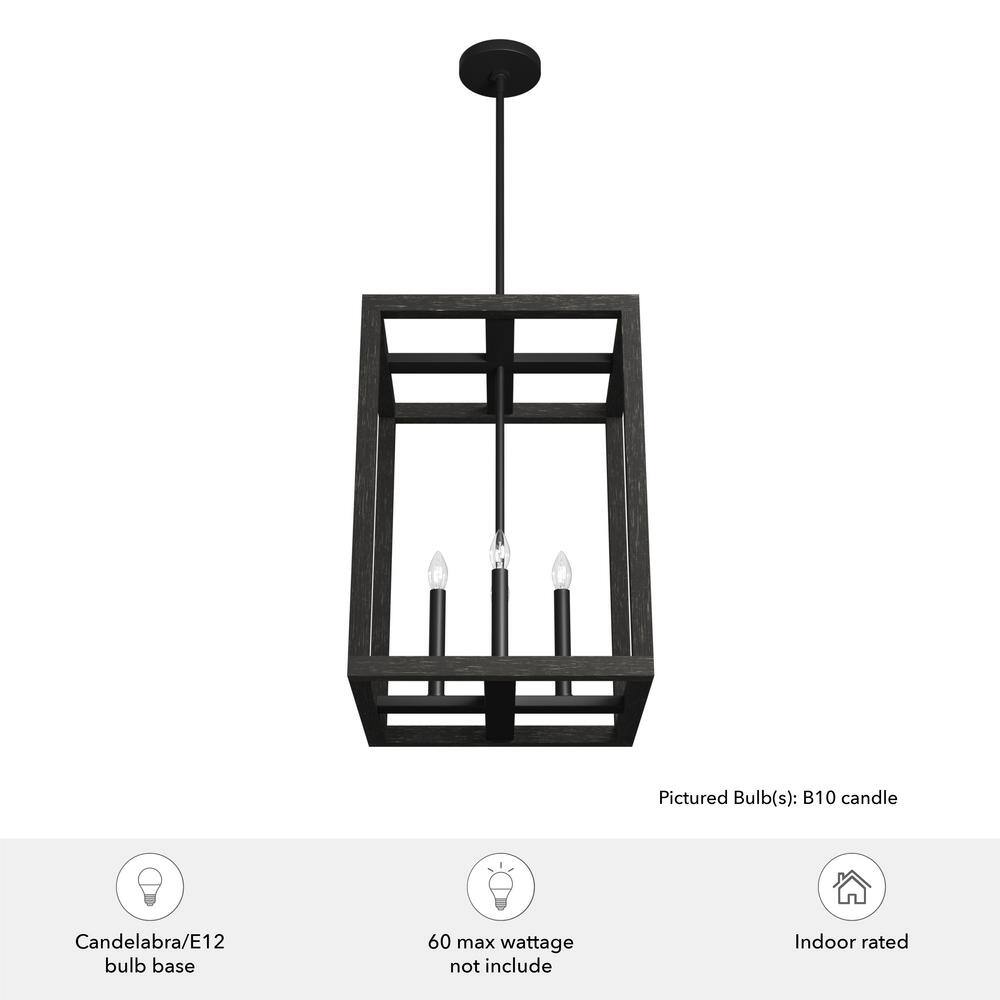 Hunter Squire Manor Matte Black Aluminum LED Pendant Light