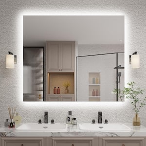 48 in. W x 40 in. H Rectangular Frameless Super Bright Backlited LED Anti-Fog Tempered Glass Wall Bathroom Vanity Mirror