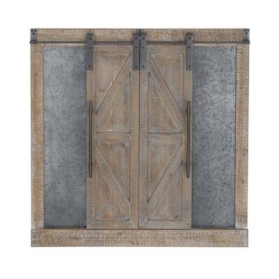 Litton Lane Bracketed Rectangular Wooden Chalk Memo Board 84251 The Home Depot