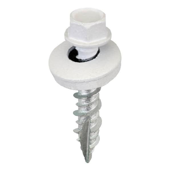 Acorn International #9 X 1 inch Bright White Hex Metal to Wood Screws (Bag of 250)