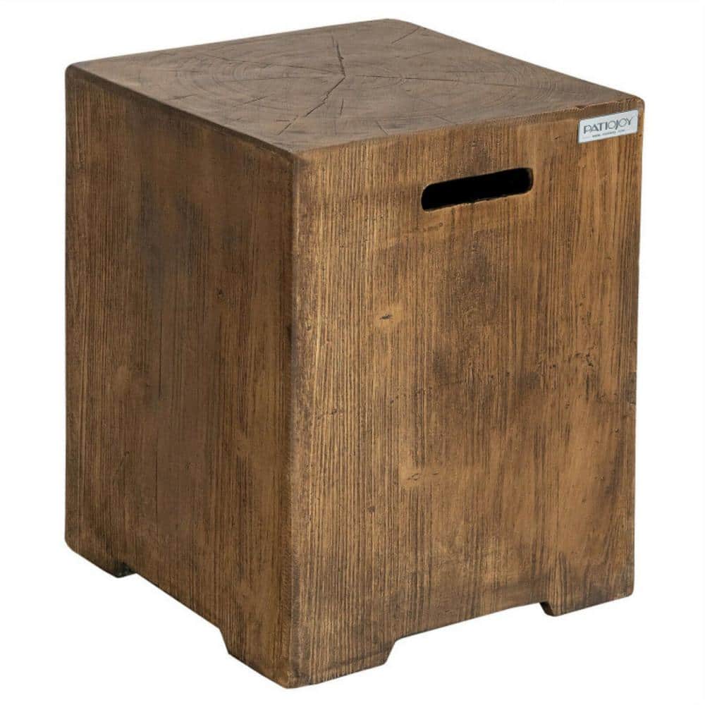 16 in. Brown Square Outdoor Patio Tank Holder Cover Table price history on PriceWatchPro