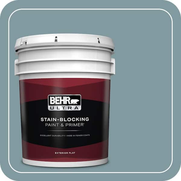 BEHR ULTRA 5 gal. #ECC-56-3 Lake View Flat Exterior Paint & Primer