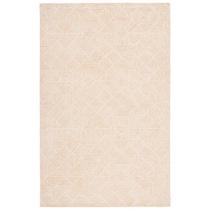 Abstract Gold/Ivory 4 ft. x 6 ft. Diamond Geometric Area Rug