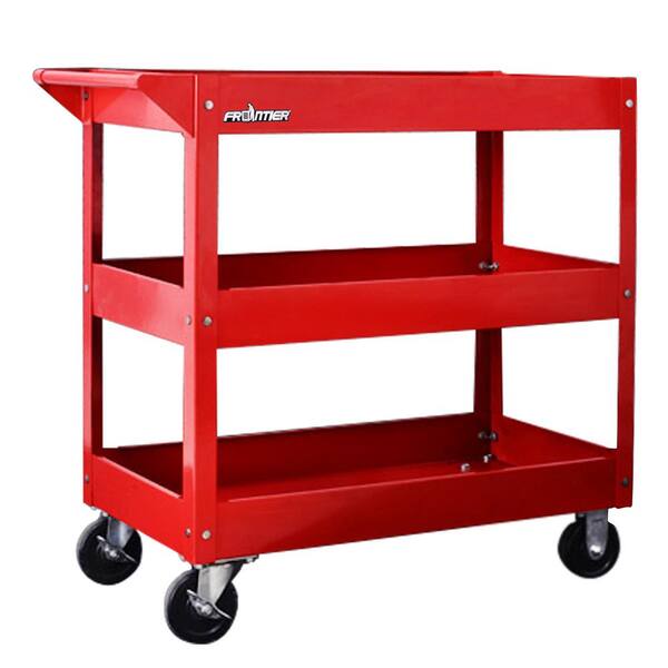 Frontier 29 In 3 Tray Rolling Tool Utility Cart In Red Tc301r The Home Depot