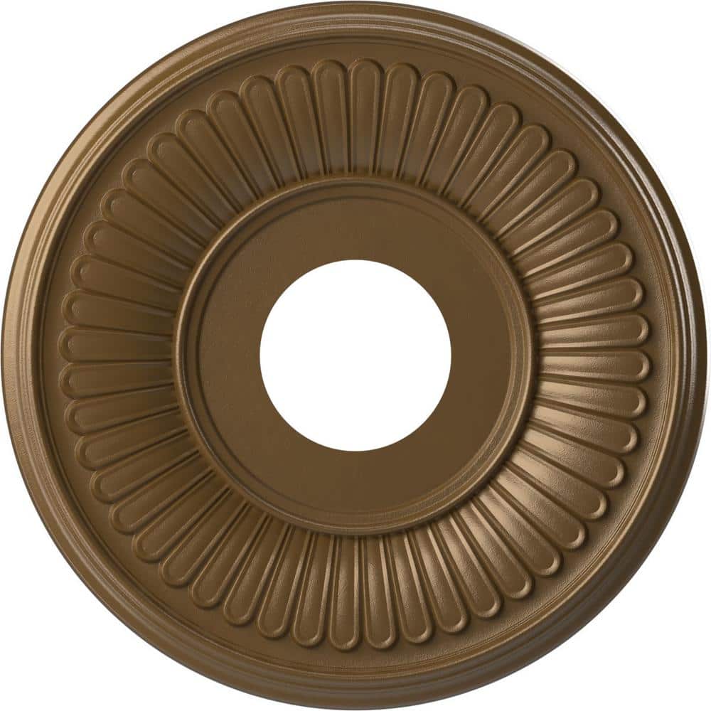 13 in. O.D. x 3-1/2 in. I.D. x 3/4 in. P Berkshire Thermoformed PVC Ceiling Medallion in Metallic Champagne Bronze price history on PriceWatchPro