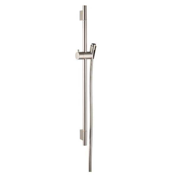 Hansgrohe Unica S 24 in. Wall Bar in Brushed Nickel