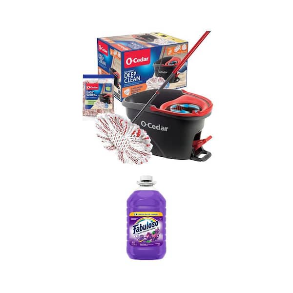 169 oz. Lavender 2X Concentrated All Purpose Cleaner and EasyWring Microfiber Spin Mop with 1 Refill Combo