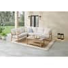 Hampton Bay West Haven 5-Piece Wicker Outdoor Sectional Set with CushionGuard Almond Cushions FRS61047L-ST