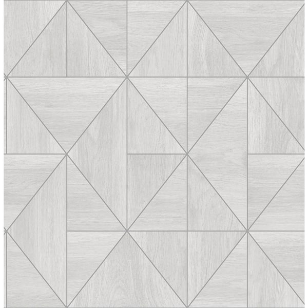A-Street Prints Cheverny Light Grey Geometric Wood Paper Strippable Wallpaper (Covers 56.4 sq. ft.)