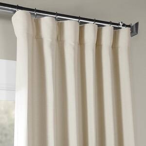 Oat Cream Rod Pocket Blackout Curtain - 50 in. W x 108 in. L (1 Panel)