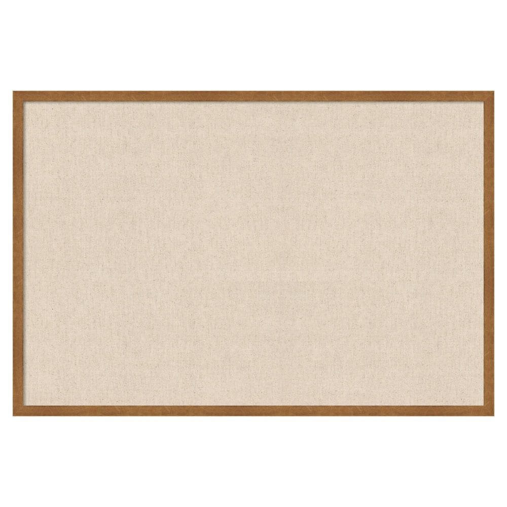Natural Linen by The Creative Bunch Studio 37 in. x 25in. Carlisle Blonde Narrow Wood Framed Fabric Pinboard Memo Board price history on PriceWatchPro