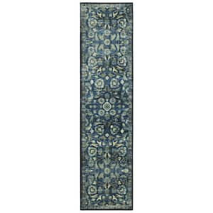 Baikal Navy 2 ft. 6 in. x 8 ft. Oriental Runner Rug