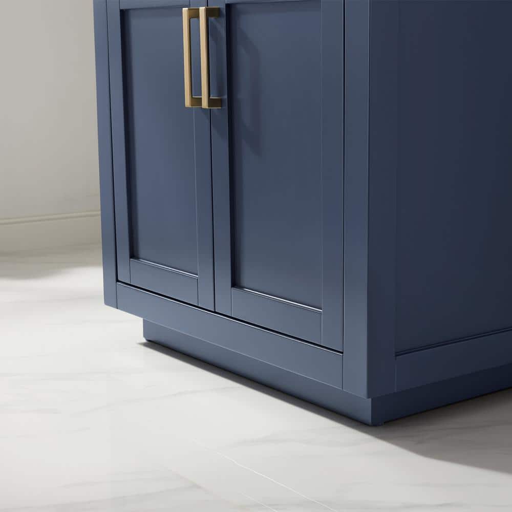 Royal Blue 30" Single Vanity with Carrara Marble Top