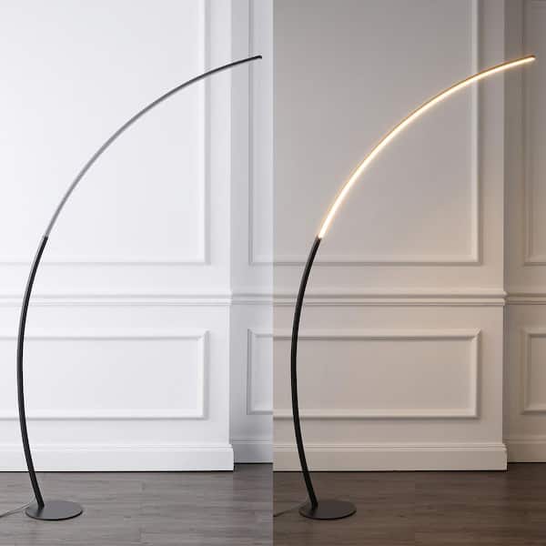 JONATHAN Y Enzo 68 in. Black Contemporary Minimalist Metal