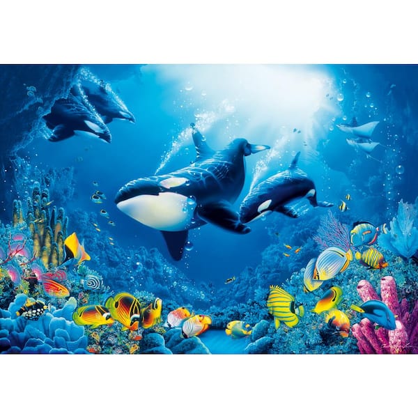 Ideal Decor 100 in. x 144 in. Delight of Life Wall Mural