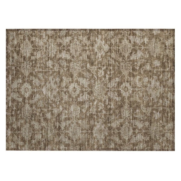Chantille Machine Washable Indoor/Outdoor Abstract ACN2358 Brown 2 ft. x 3 ft. Accent Rug