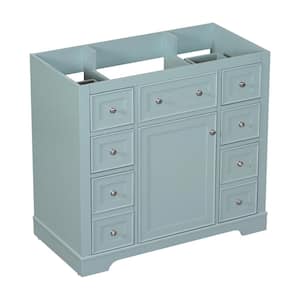 35.6 in. W x 17.9 in. D x 33.4 in. H Bath Vanity Cabinet without Top in Green