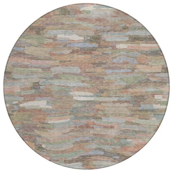 Addison Rugs Chantille Machine Washable Indoor/Outdoor Abstract ACN2266 Copper 8 ft. x 8 ft. Area Rug