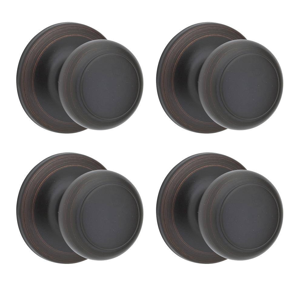 Kwikset Cove Bronze Passage Hall/Closet Door Knob (4Pack) 200CV 11P 6AL RCS The Home