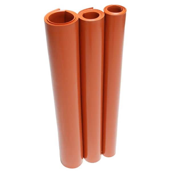 Sheet Roll: Silicone Rubber, 36 Wide, Orange-Red