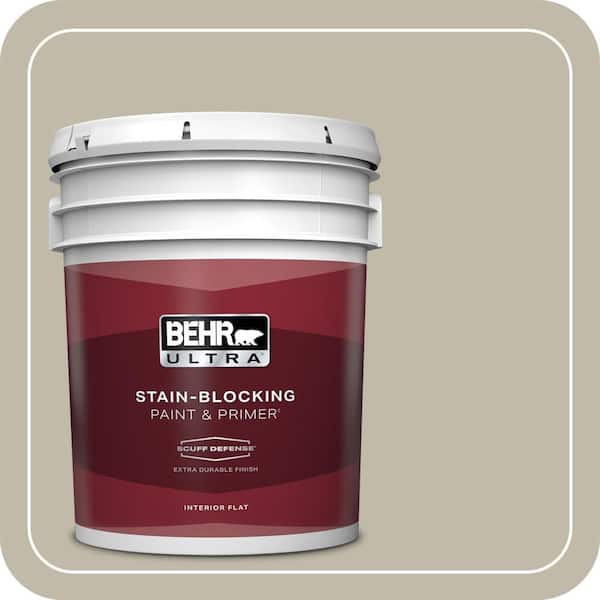 BEHR ULTRA 5 gal. Home Decorators Collection #HDC-FL13-10 Wilderness Gray Extra-Durable Flat Interior Paint & Primer