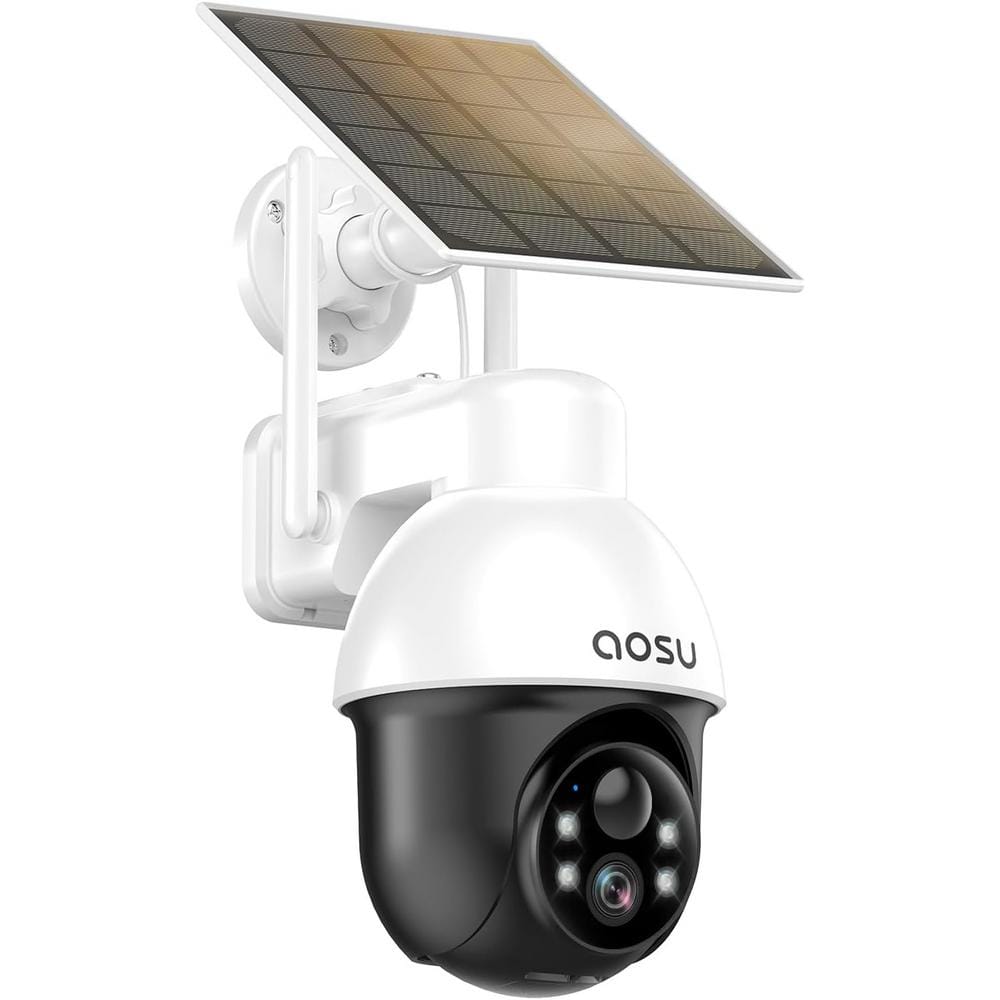 aosu Solar Powered Outdoor PTZ Camera-3MP Colorful Night