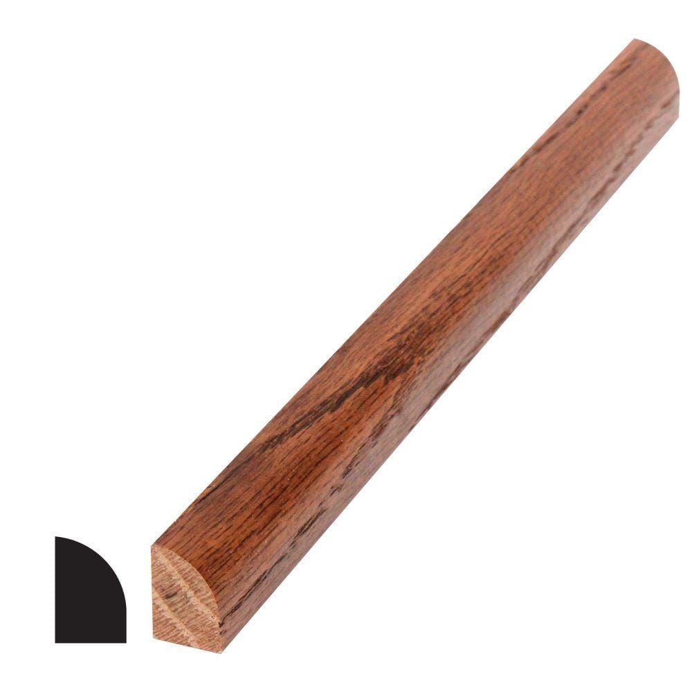 Alexandria Moulding WM 126 1/2 in. x 3/4 in. English Chestnut Stained Oak Wood Baseboard Shoe