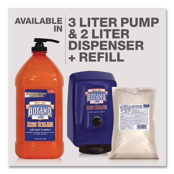 Boraxo 3 in L Orange Heavy-Duty Hand Soap, Pump Bottle, 4/Carton