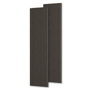 0.9 in. X 1.05 ft. X 8.86 ft. Acoustic/Sound Absorb 3D Oak Overlapping Brown Wood Slat Decorative Wall Paneling (2-Pack)