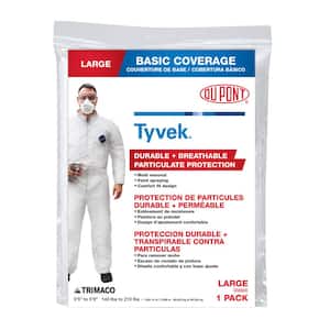 DuPont Tyvek Large No Elastic Disposable Coverall