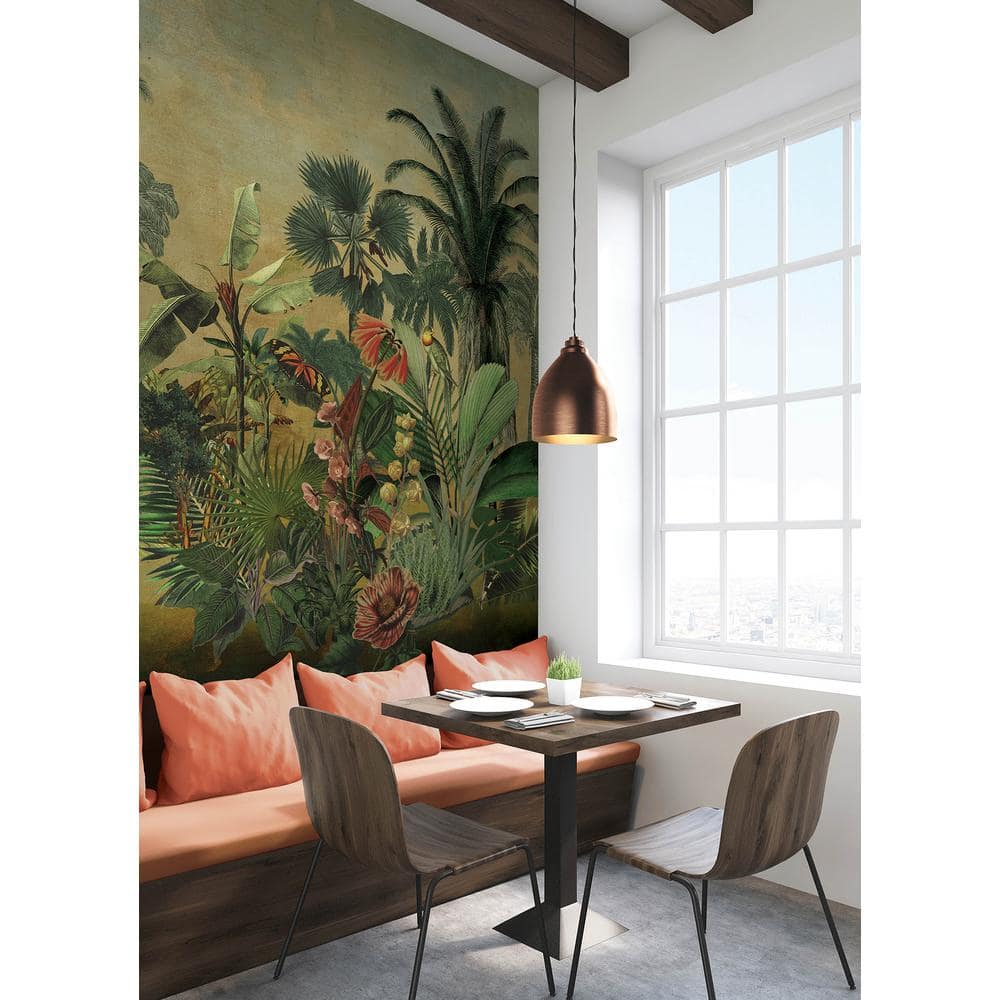 Hilo Tropical Green Peel and Stick Wall Mural