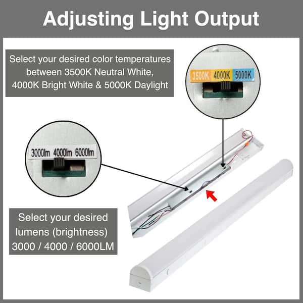 Commercial Electric 1-Pack 4 ft. Commercial Integrated LED White