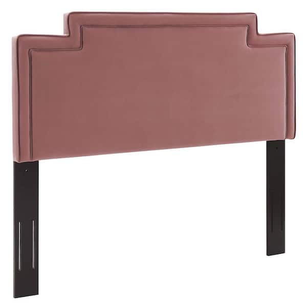 MODWAY Transfix Performance 78.5 in. Velvet King/California King Headboard in Dusty Rose