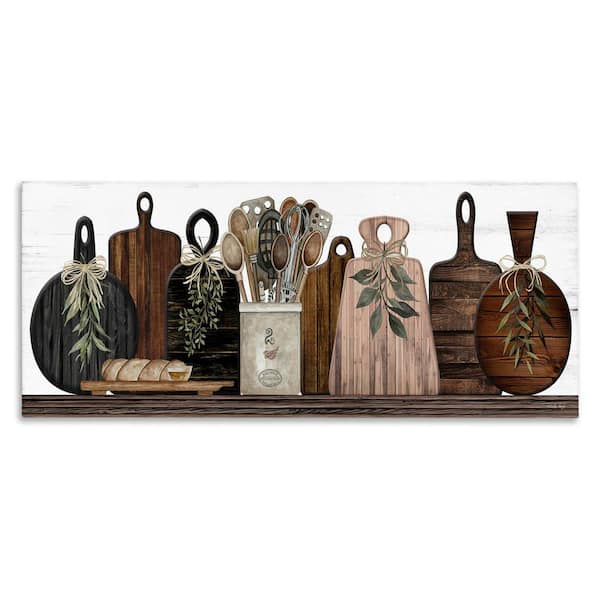 Wooden Kitchen Items by Cindy Jacobs Unframed Graphic Art Print Food 24 in. x 10 in.