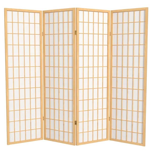 5 ft. Natural 4-Panel Room Divider