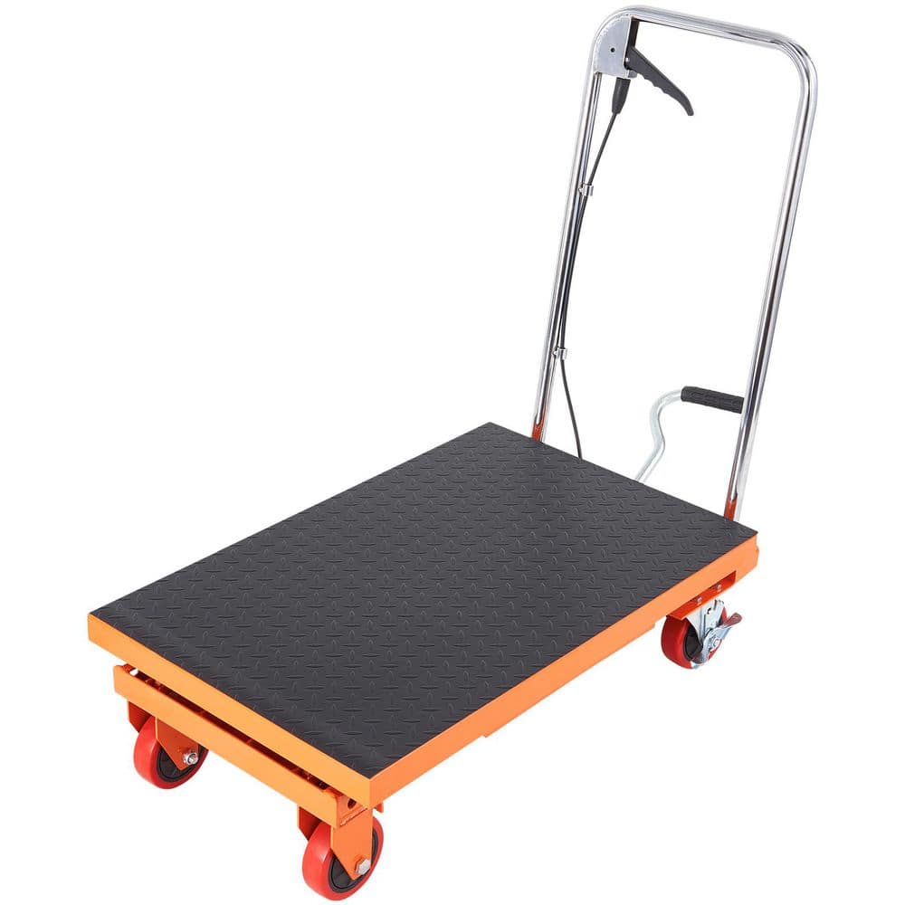 Hydraulic Lift Table Cart, Manual Single Scissor Lift Table with 4 Wheels, 500lbs. Capacity 28.5 in. Lifting Height price history on PriceWatchPro