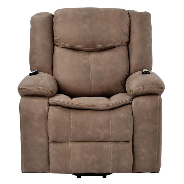  Merax Smart Power Recliner Chair with Voice Control, 270 Degree  Swivel Single Sofa w/Bluetooth, USB Ports, Hidden Arm Storage, Atmosphere  Lamp and Mobile Phone Holder, Beige : Home & Kitchen