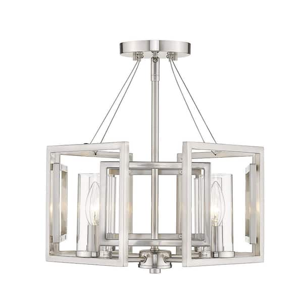 Marco 16.38 in. Pewter Semi-Flush Mount