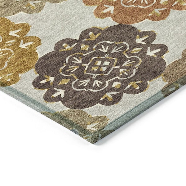 Chantille Machine Washable Indoor/Outdoor Abstract ACN2353 Earth 8 ft. x 10 ft. Area Rug